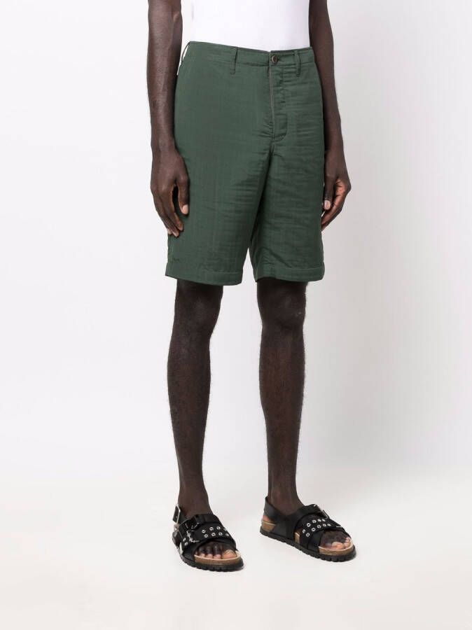 sacai Bermuda shorts met gespdetail Groen