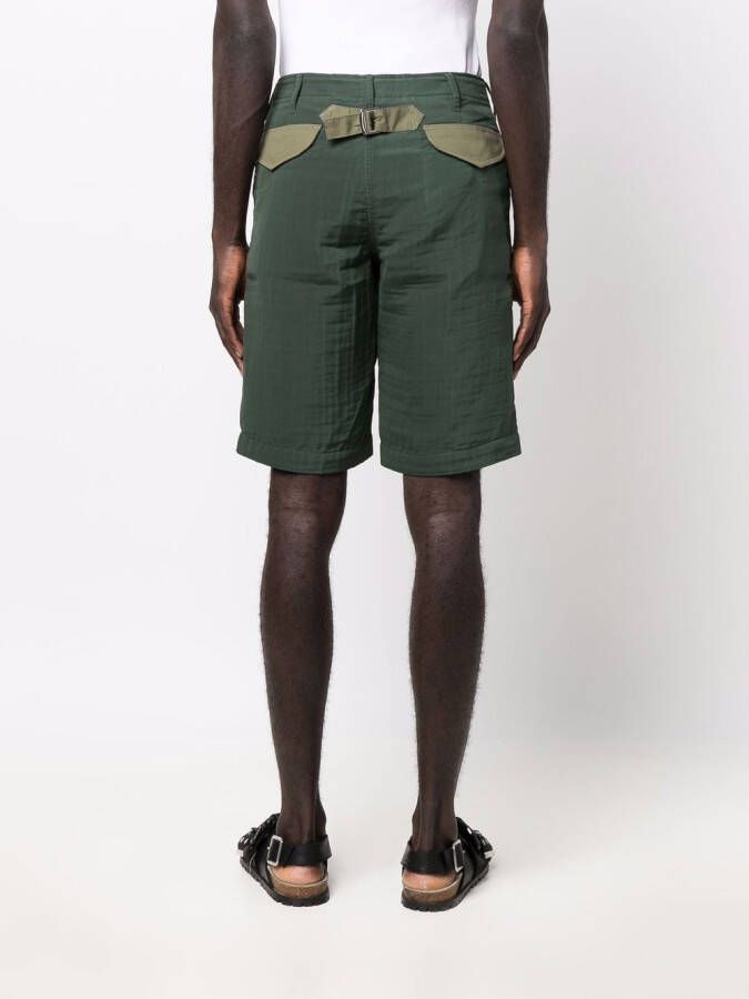 sacai Bermuda shorts met gespdetail Groen
