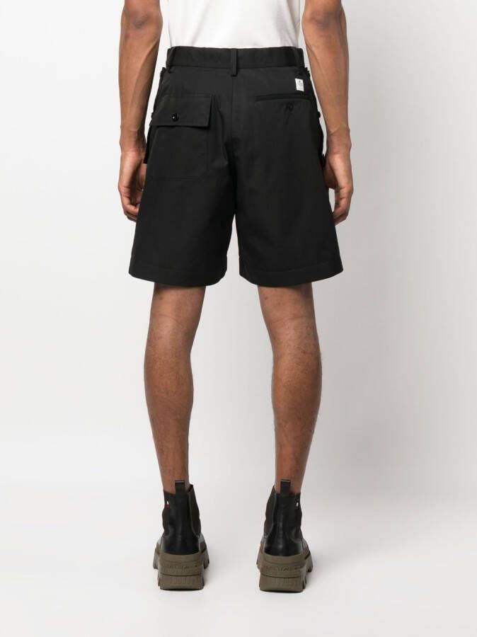 sacai Shorts met verlaagd kruis Zwart