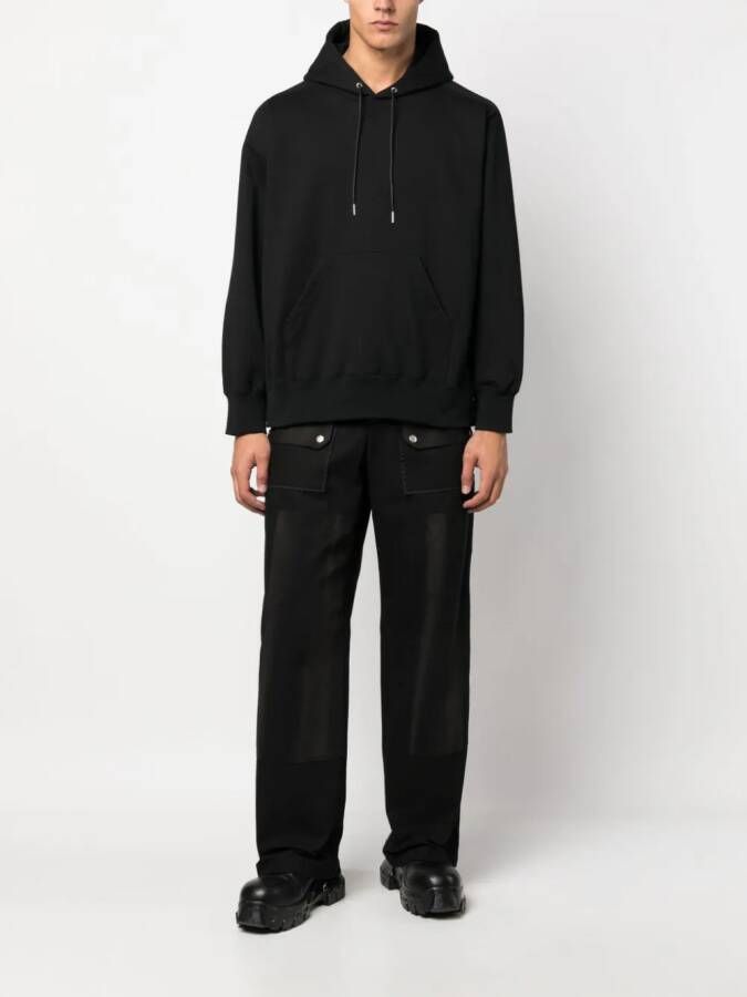 sacai Hoodie met trekkoord Zwart