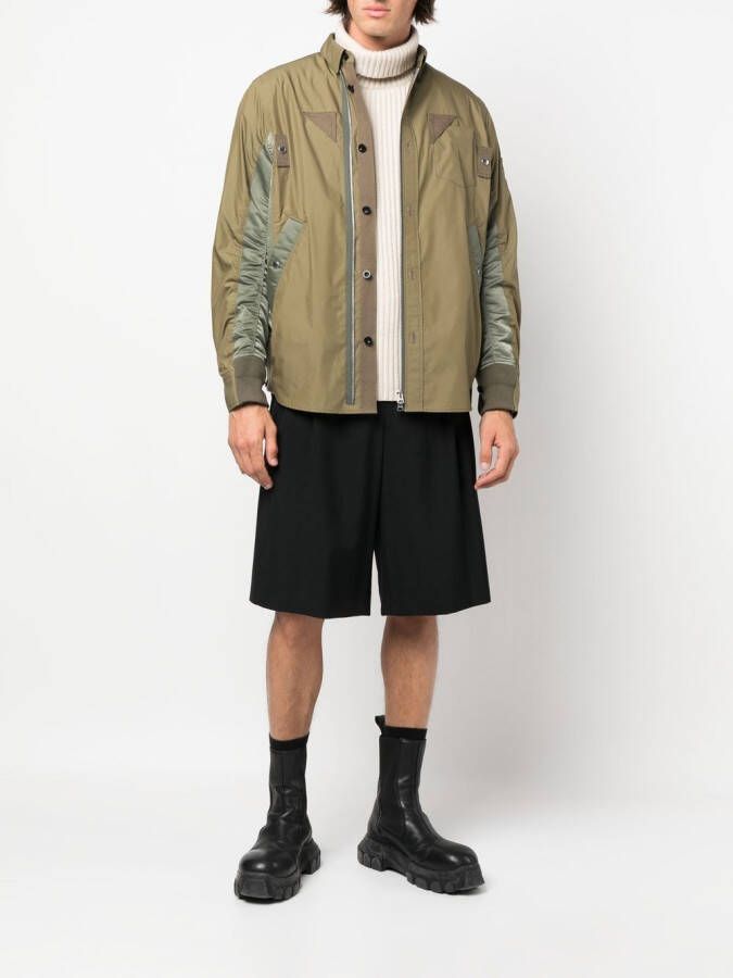 sacai Jack met colourblocking Groen