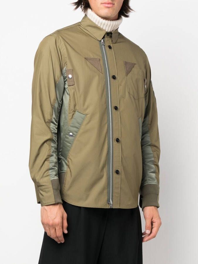sacai Jack met colourblocking Groen