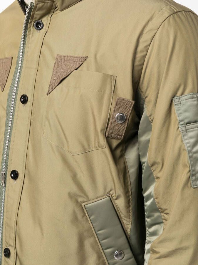 sacai Jack met colourblocking Groen