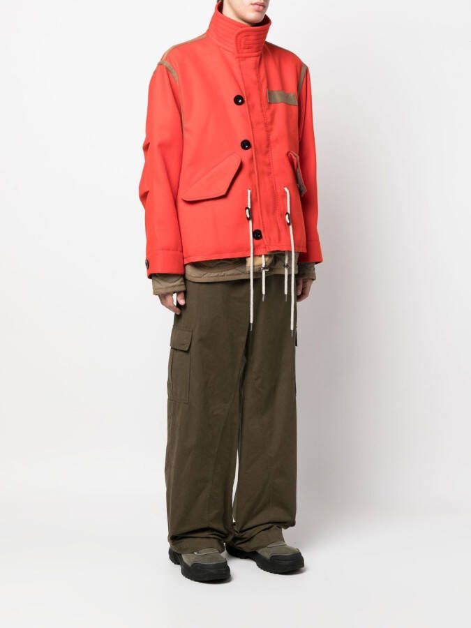 sacai Jack met hoge hals Rood