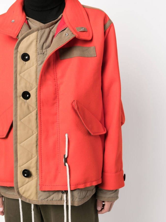 sacai Jack met hoge hals Rood