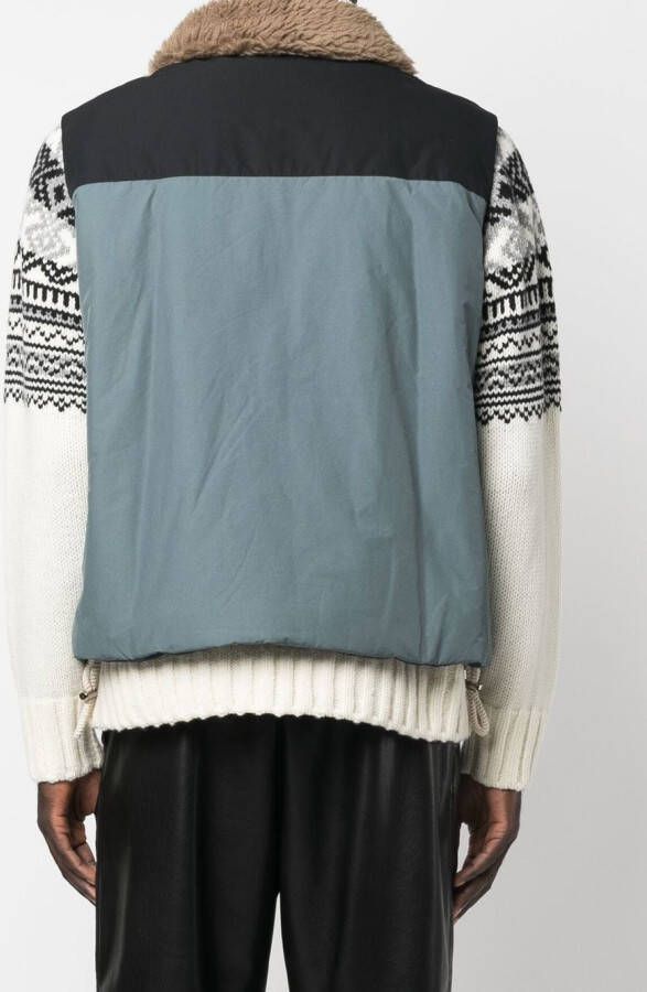 sacai Jack met lammy kraag Grijs