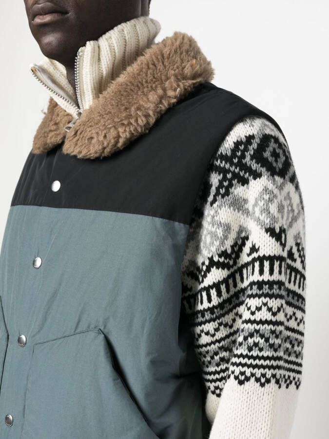 sacai Jack met lammy kraag Grijs