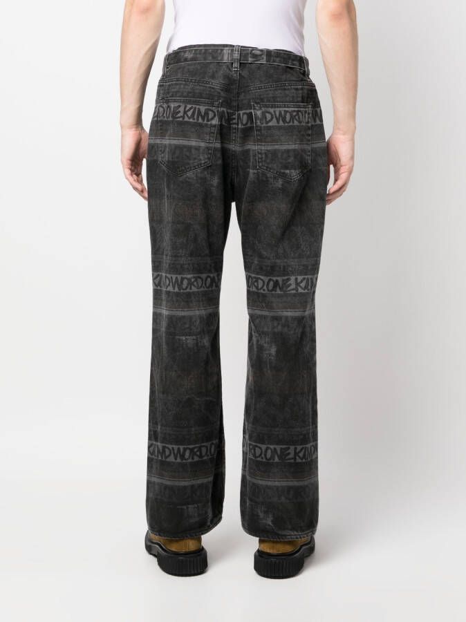 sacai Jeans met logopatroon Zwart