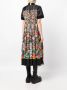 Sacai Midi-jurk met bloemenprint Zwart - Thumbnail 4