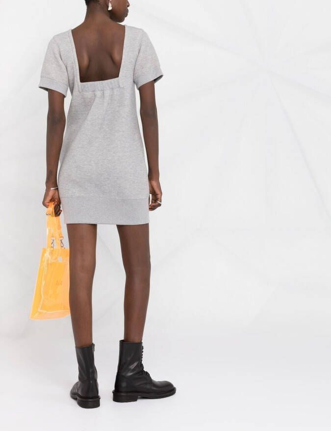 sacai Mini-jurk met contrasterende borstzak Grijs