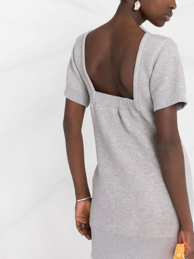 sacai Mini-jurk met contrasterende borstzak Grijs