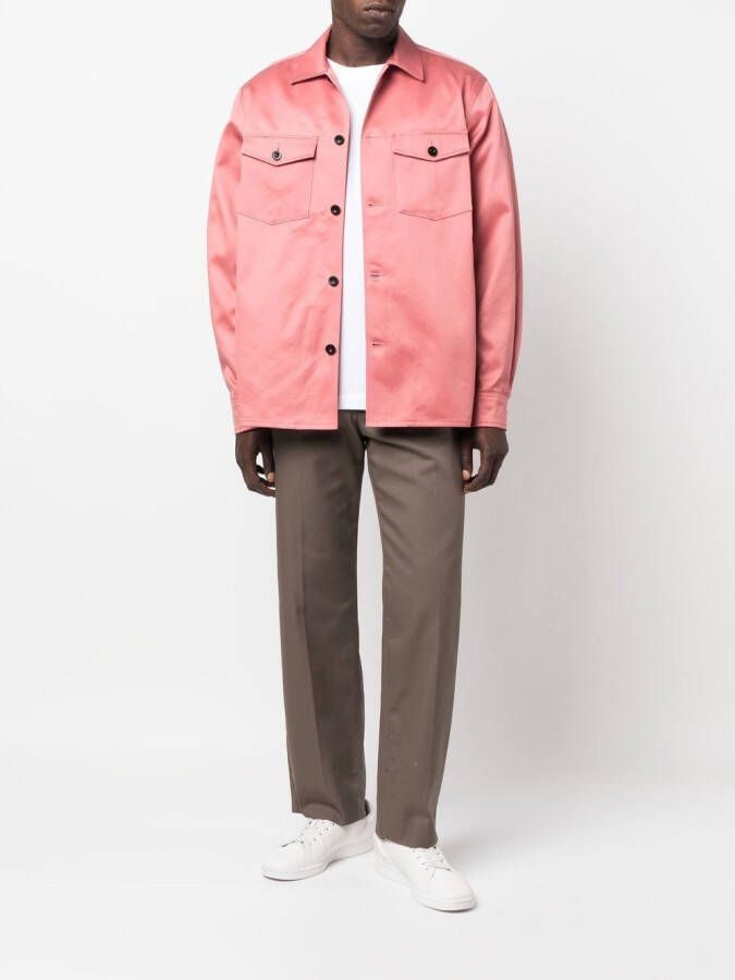sacai Overhemd met contrasterend vlak Roze