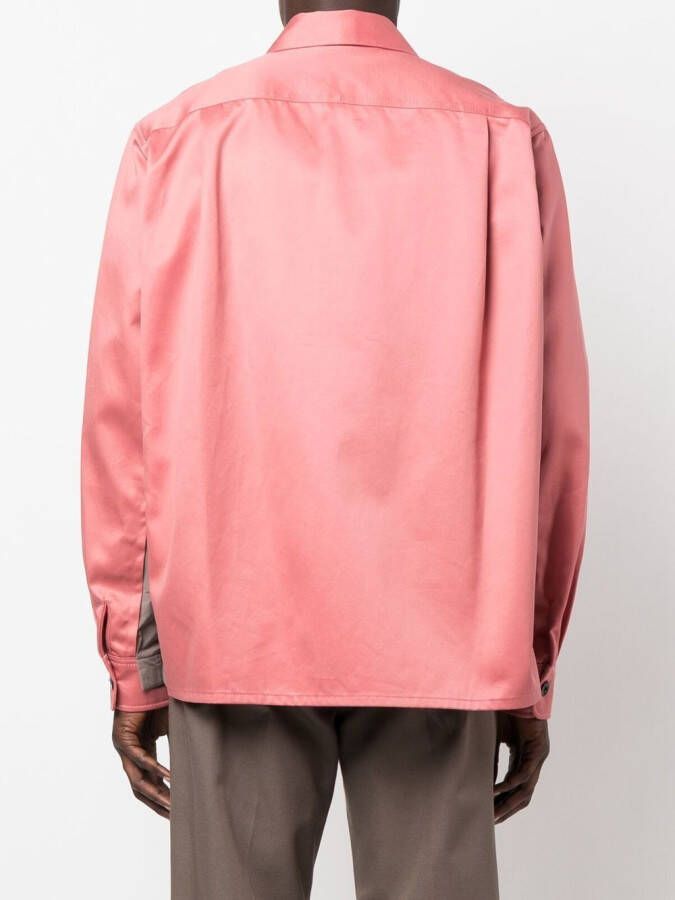 sacai Overhemd met contrasterend vlak Roze