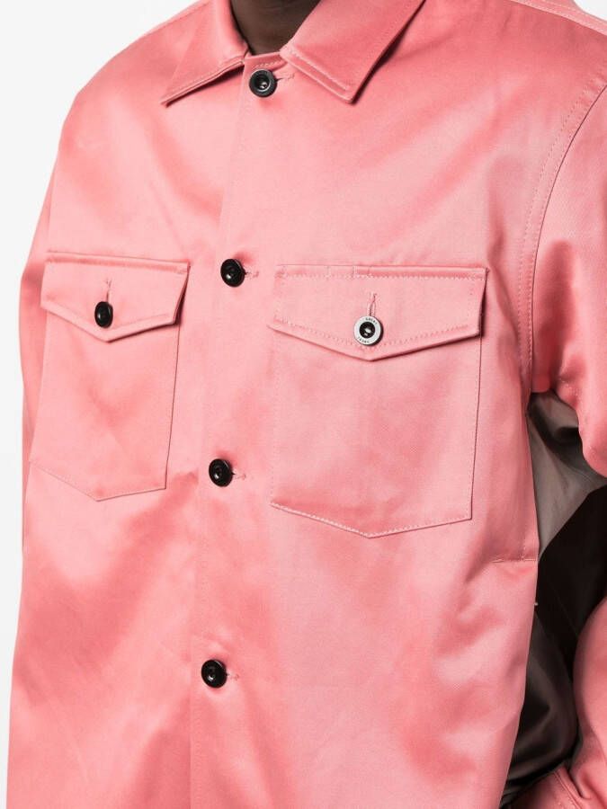 sacai Overhemd met contrasterend vlak Roze