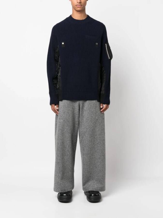 sacai Trui met vlakken Blauw