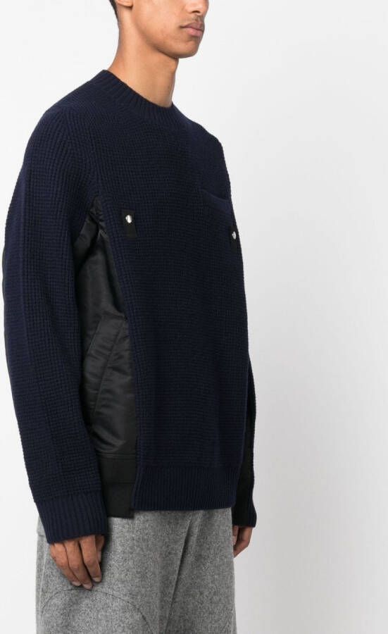 sacai Trui met vlakken Blauw