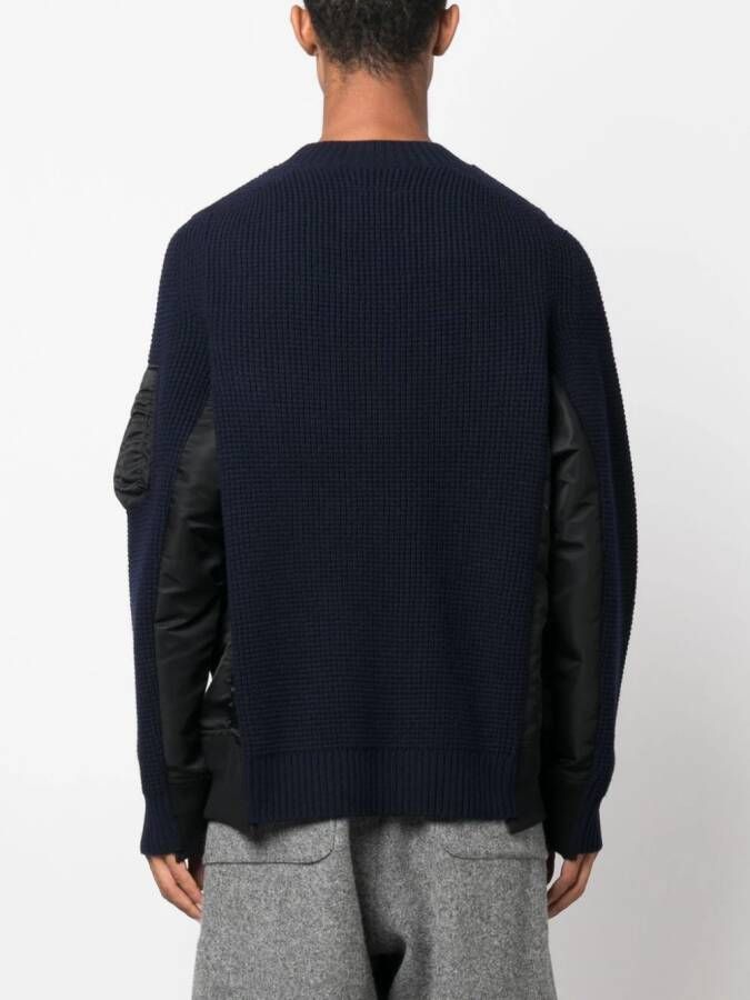 sacai Trui met vlakken Blauw
