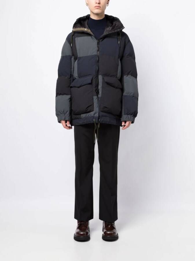 sacai Donsjack met capuchon Blauw