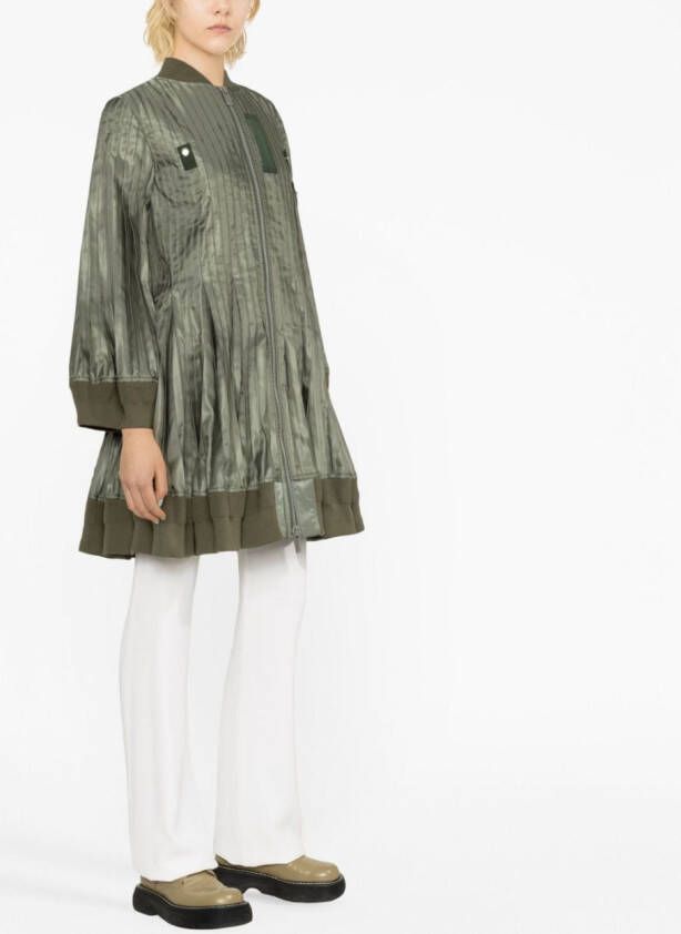 sacai Oversized jas Groen