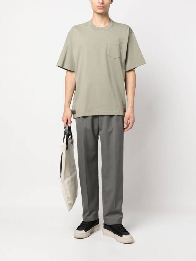 sacai T-shirt met ceintuur Groen