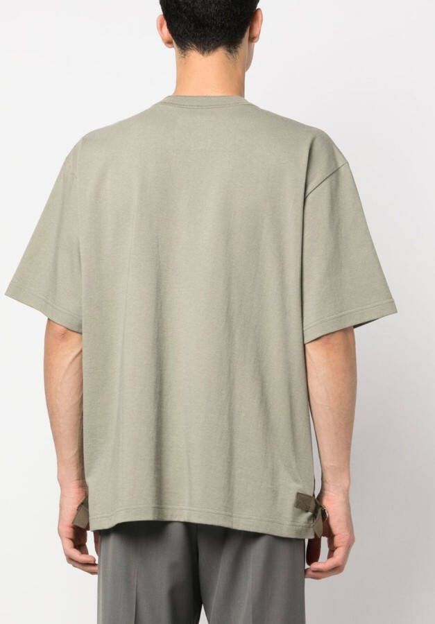 sacai T-shirt met ceintuur Groen