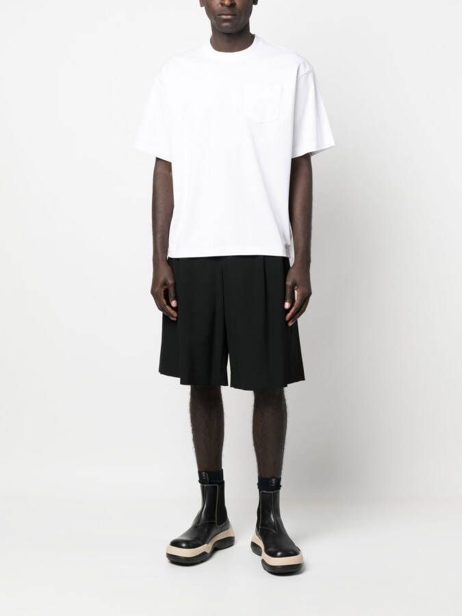 sacai T-shirt met geborduurd logo Wit