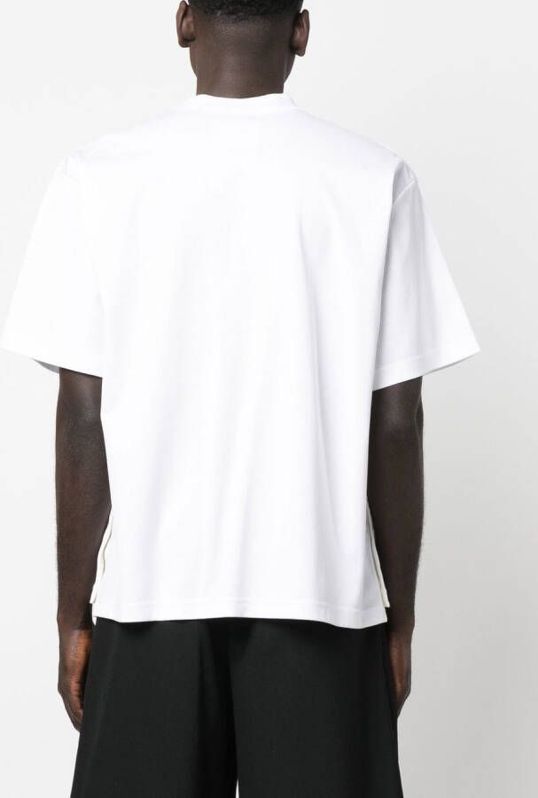 sacai T-shirt met geborduurd logo Wit