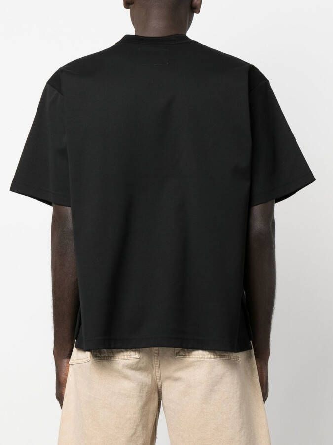 sacai T-shirt met geborduurd logo Zwart