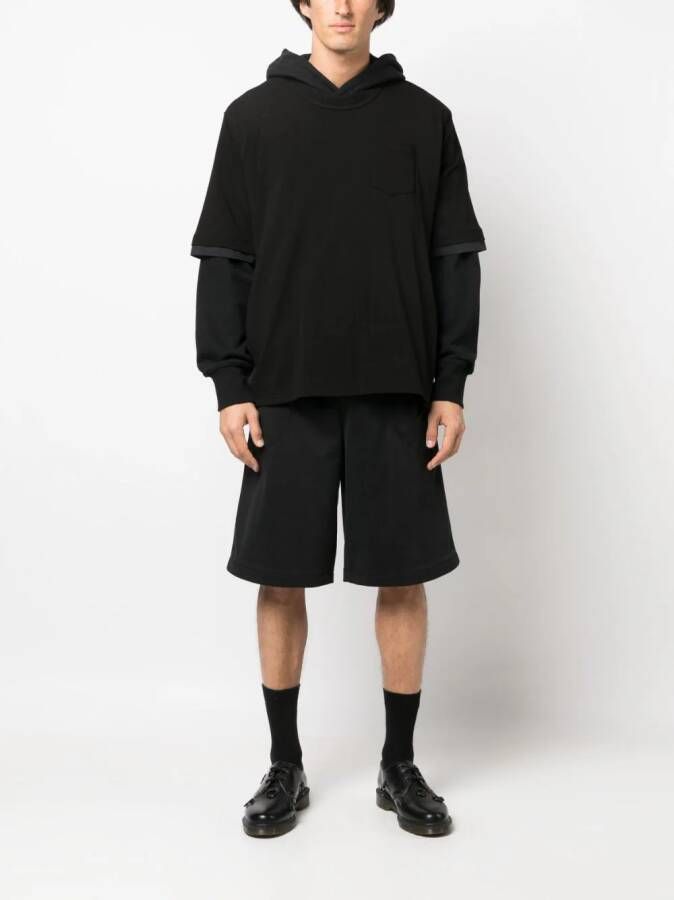 sacai T-shirt met gelaagd detail Zwart