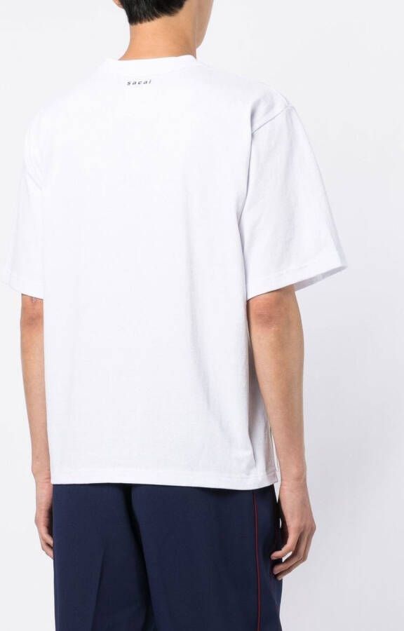 sacai T-shirt met patch Wit