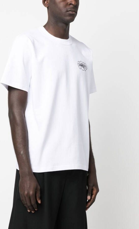 sacai T-shirt met tekst Wit