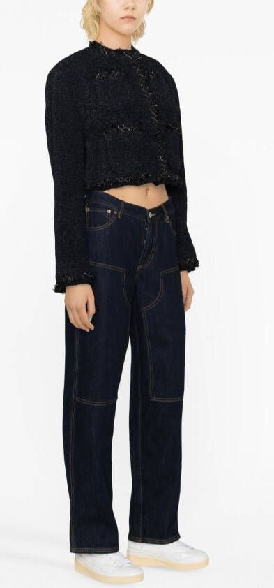 sacai Tweed jack Zwart