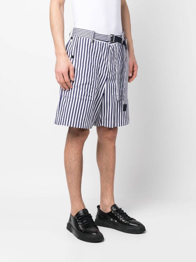 sacai Gestreepte shorts Wit