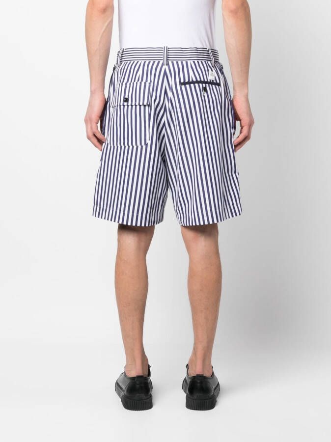sacai Gestreepte shorts Wit