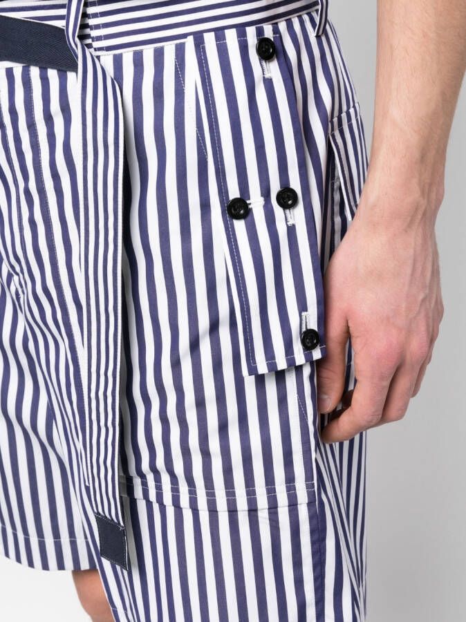 sacai Gestreepte shorts Wit