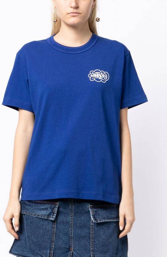 sacai x Eric Haze T-shirt met print Blauw