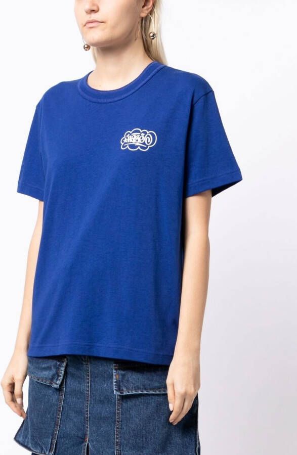 sacai x Eric Haze T-shirt met print Blauw