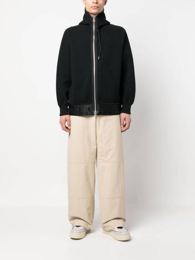 sacai Hoodie van katoenmix Zwart