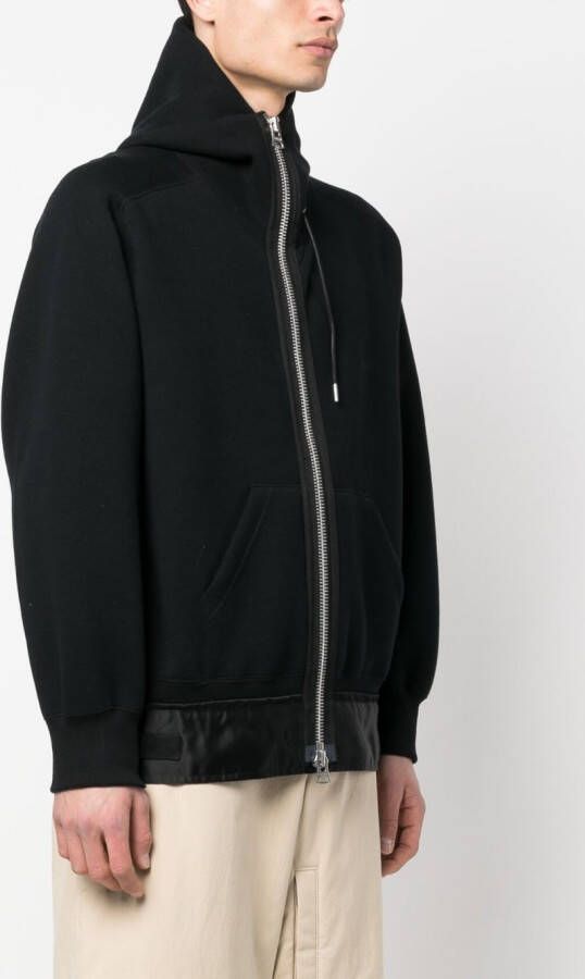 sacai Hoodie van katoenmix Zwart