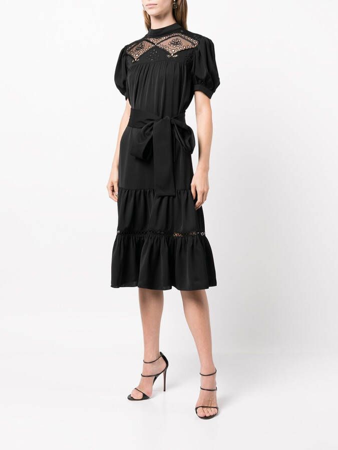 Sachin & Babi Midi-jurk met borduurwerk Zwart