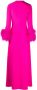 Safiyaa Maxi-jurk met afwerking van veren Roze - Thumbnail 2