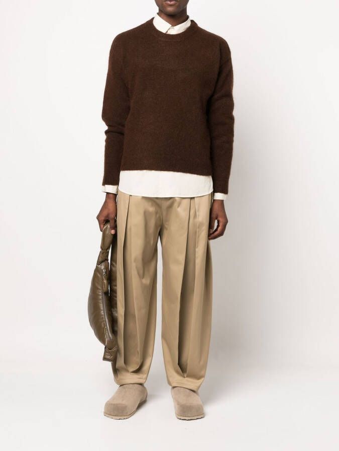 SAGE NATION Broek met wijde pijpen Beige