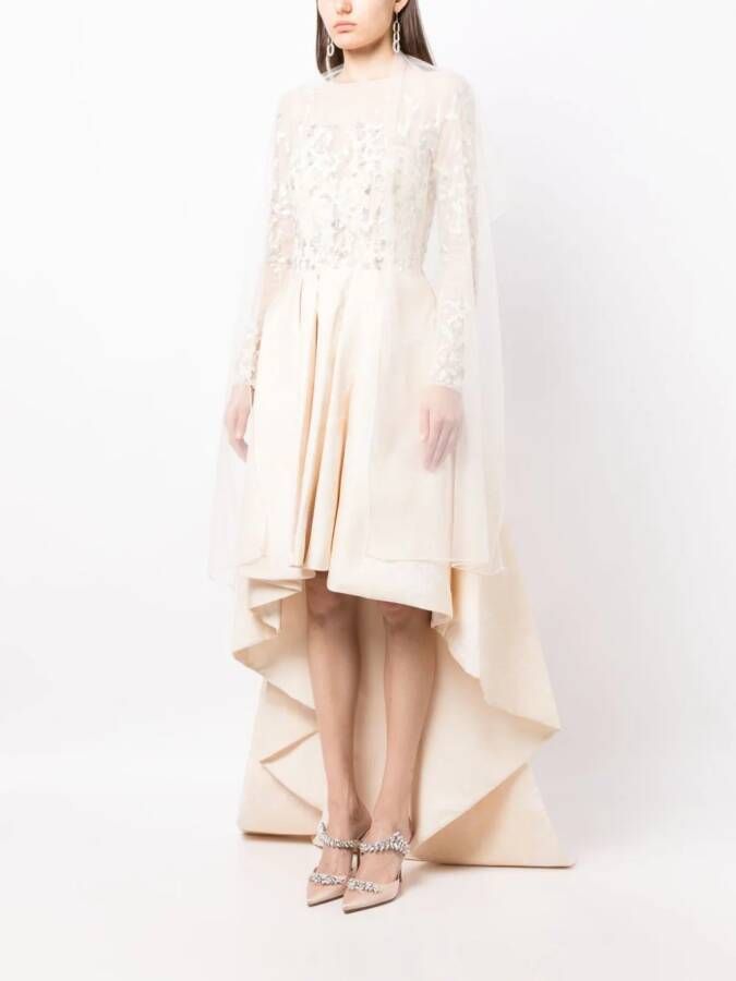 Saiid Kobeisy Asymmetrische maxi-jurk Beige