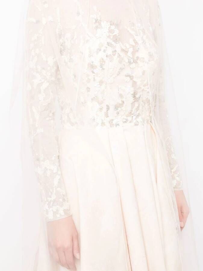 Saiid Kobeisy Asymmetrische maxi-jurk Beige