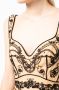 Saiid Kobeisy Jurk met geborduurde bloemen Beige - Thumbnail 5