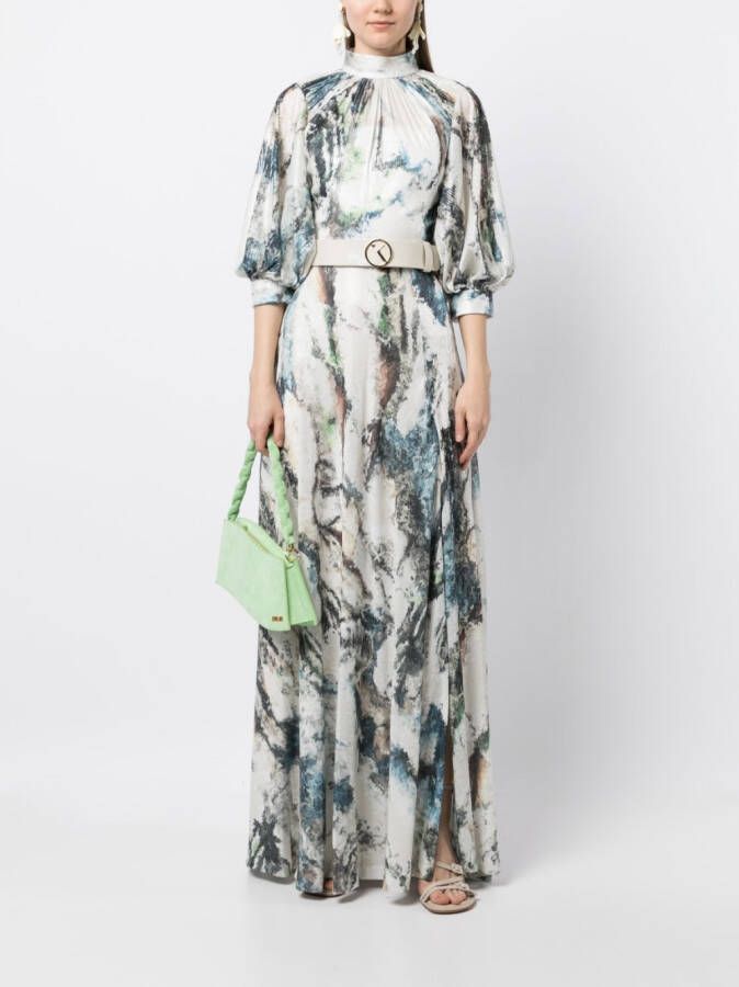 Saiid Kobeisy Jurk met pailletten Blauw