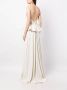 Saiid Kobeisy Jurk van peplum crêpe Wit - Thumbnail 4