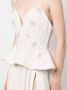 Saiid Kobeisy Jurk van peplum crêpe Wit - Thumbnail 5