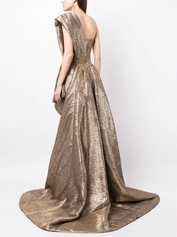 Saiid Kobeisy Mini-jurk met metallic-effect Goud