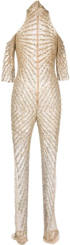 Saiid Kobeisy Off-shoulder jumpsuit Beige